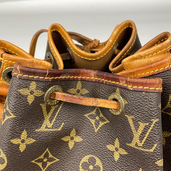 Louis Vuitton Petit Noe Drawstring Shoulder Bag Monogram Brown - Picture 3 of 6